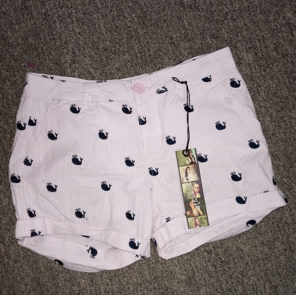 Freestyle revolution pastel pink whale shorts size 7 new with tags